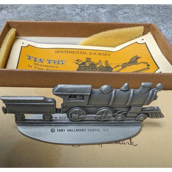 Hallmark Tin Toy STEAM LOCOMOTIVE CLASS 4-4-0 CA 1905 vtg pewter 1981 foamers - Picture 4 of 7